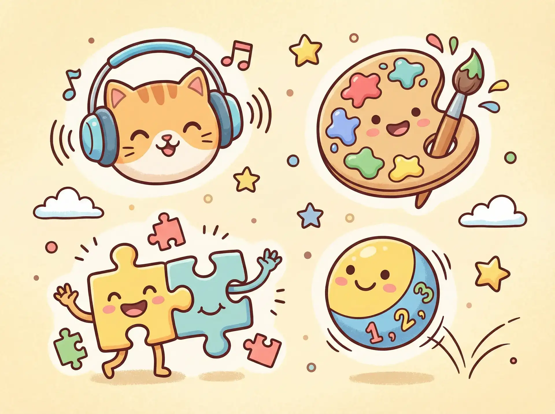 小朋友的手工作品 - 年轻的妈妈4 益智创作